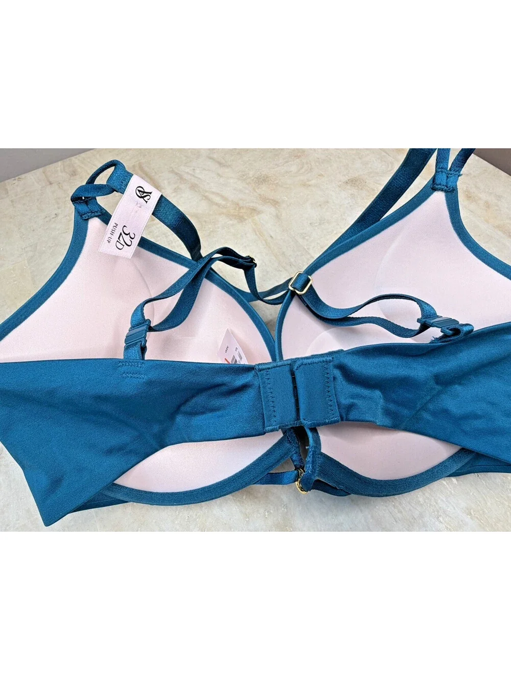 Victorias Secret Very Sexy Teal Straps Bra Set Size 32D NWT